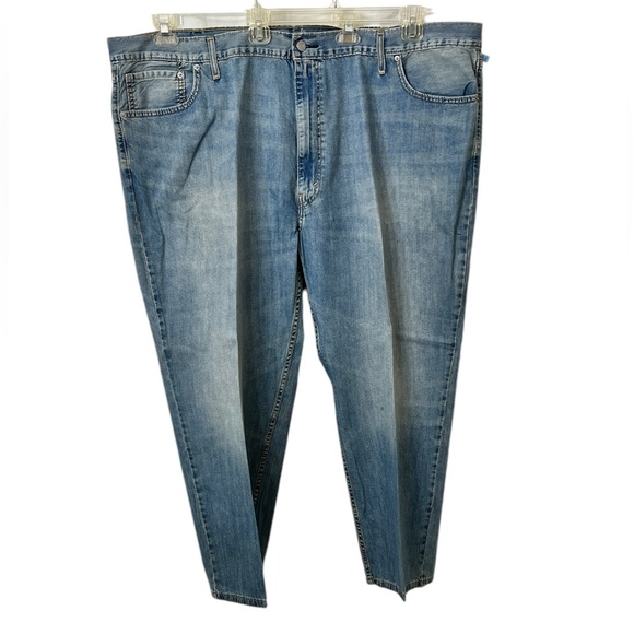 LEVI STRAUSS & CO. MENS STRAIGHT LEG JEAN SIZE 52βX30β LENGTH FADED BLUES. - Picture 10 of 13